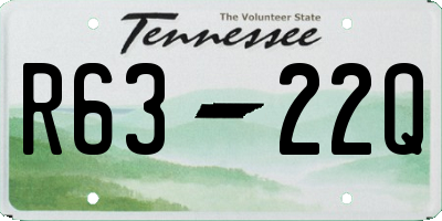 TN license plate R6322Q