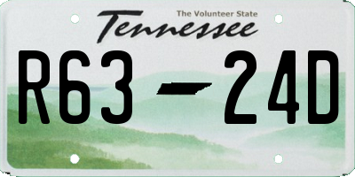 TN license plate R6324D
