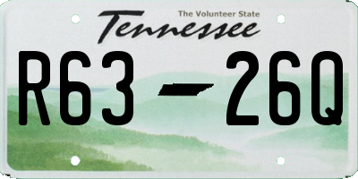 TN license plate R6326Q