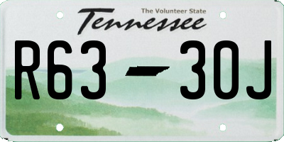 TN license plate R6330J
