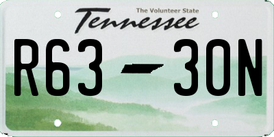 TN license plate R6330N