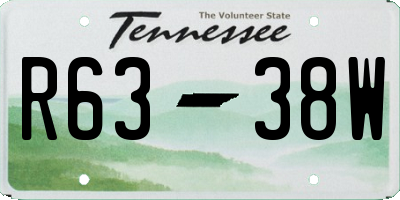 TN license plate R6338W