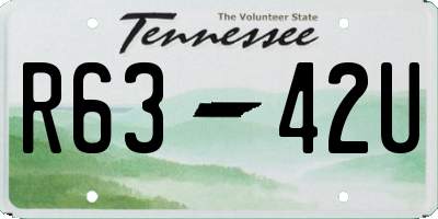 TN license plate R6342U