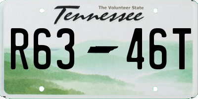 TN license plate R6346T