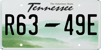 TN license plate R6349E