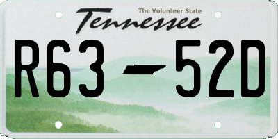 TN license plate R6352D