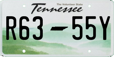 TN license plate R6355Y