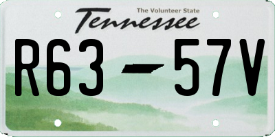 TN license plate R6357V