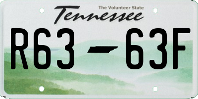 TN license plate R6363F