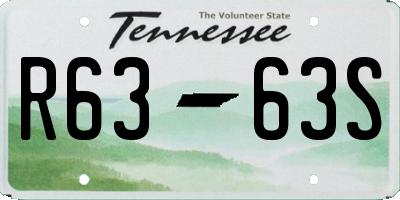 TN license plate R6363S
