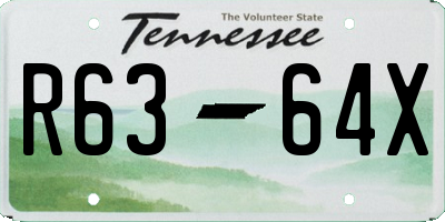 TN license plate R6364X