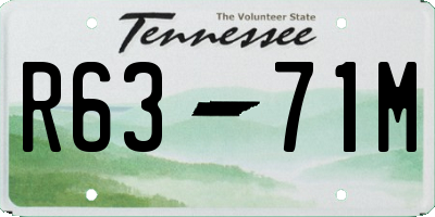 TN license plate R6371M