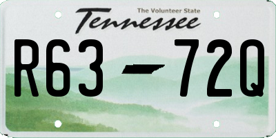 TN license plate R6372Q