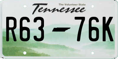 TN license plate R6376K
