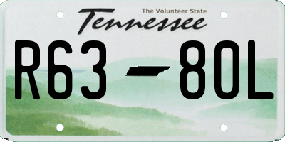 TN license plate R6380L
