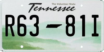 TN license plate R6381I