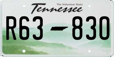 TN license plate R6383O
