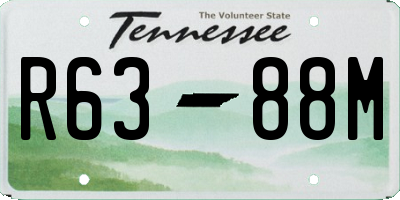 TN license plate R6388M