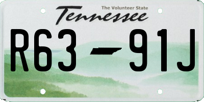 TN license plate R6391J
