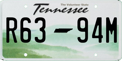 TN license plate R6394M