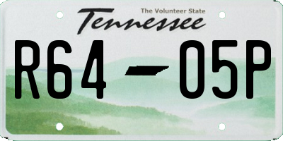 TN license plate R6405P