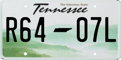 TN license plate R6407L