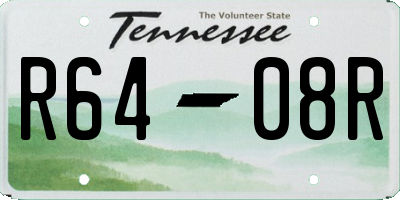 TN license plate R6408R