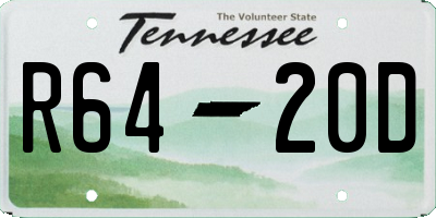 TN license plate R6420D