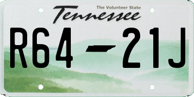 TN license plate R6421J