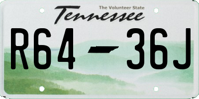 TN license plate R6436J