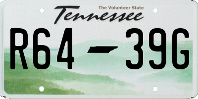 TN license plate R6439G