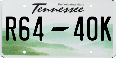 TN license plate R6440K