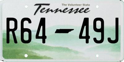 TN license plate R6449J