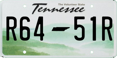 TN license plate R6451R