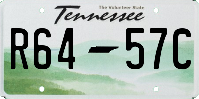 TN license plate R6457C