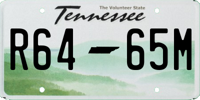TN license plate R6465M