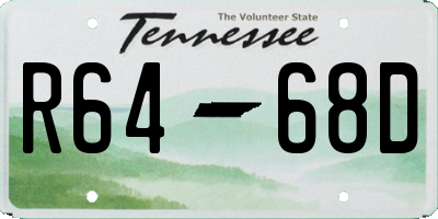 TN license plate R6468D