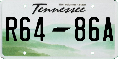 TN license plate R6486A