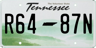 TN license plate R6487N
