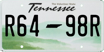 TN license plate R6498R