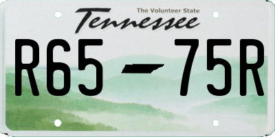 TN license plate R6575R