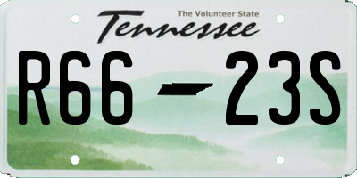TN license plate R6623S