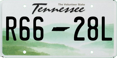 TN license plate R6628L