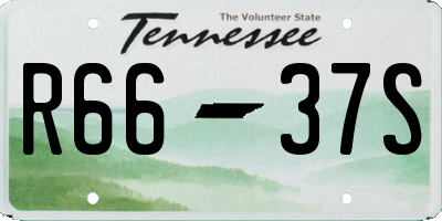 TN license plate R6637S