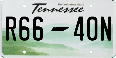 TN license plate R6640N