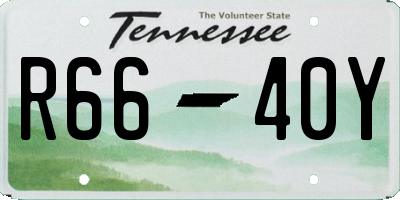 TN license plate R6640Y