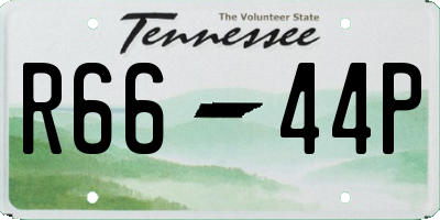 TN license plate R6644P