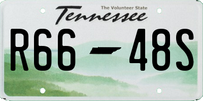 TN license plate R6648S