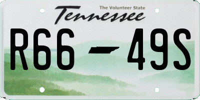 TN license plate R6649S