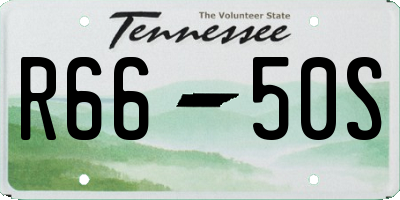TN license plate R6650S